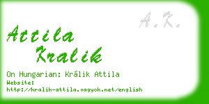 attila kralik business card